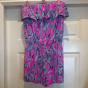 Lilly Pulitzer Tropical Strapless Romper